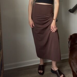 Vintage 90s/Y2k Kathy Ireland Brown Midi Skirt